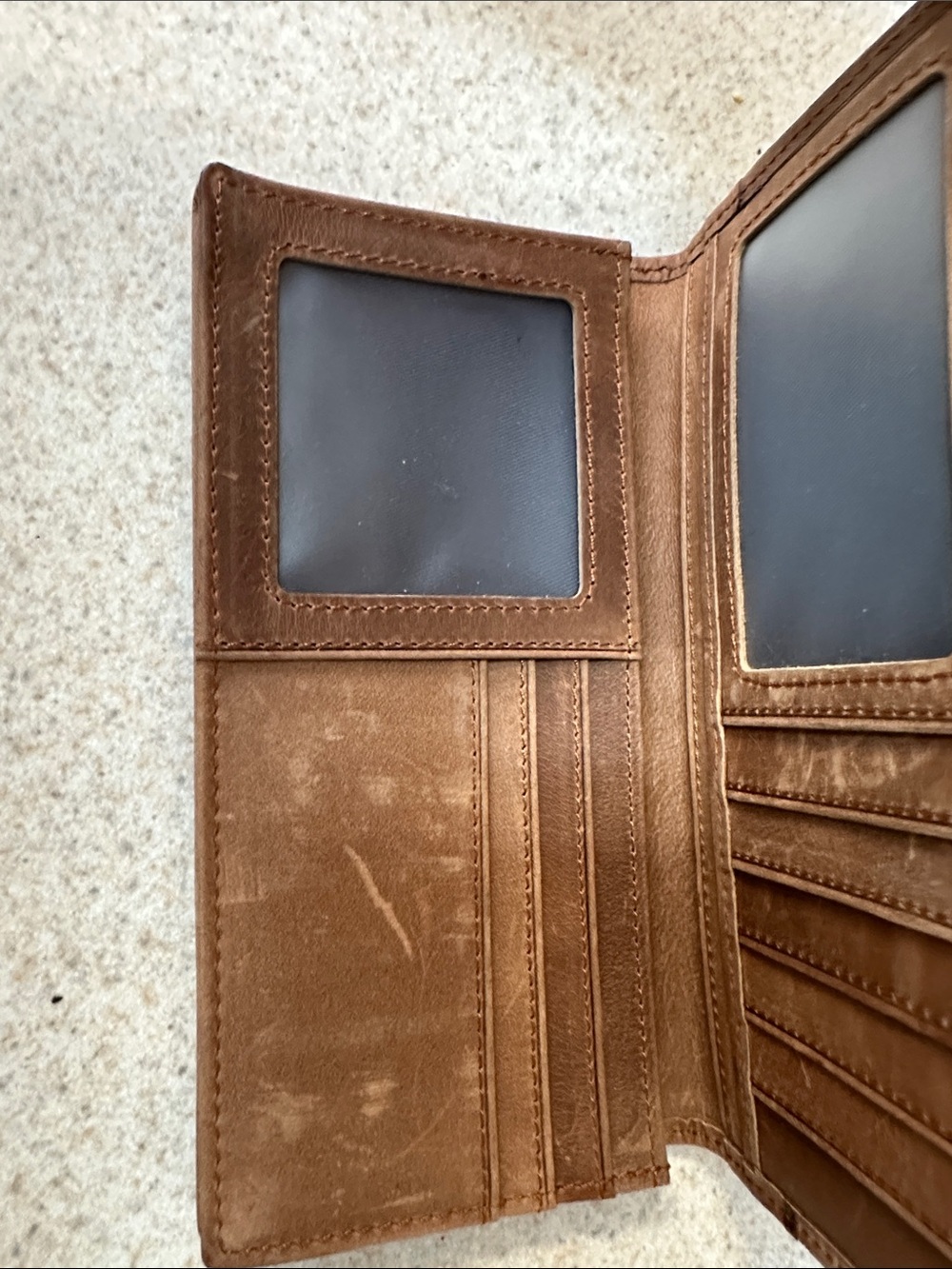 Brown Leather Long Wallet - Picture 4 of 5